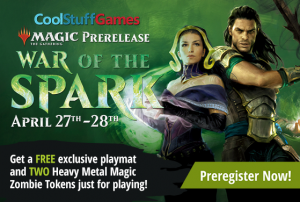 4/27 Magic: the Gathering War of the Spark 12PM Prerelease @ Cool Stuff Games - Maitland