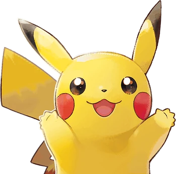 Pikachu smiling happily