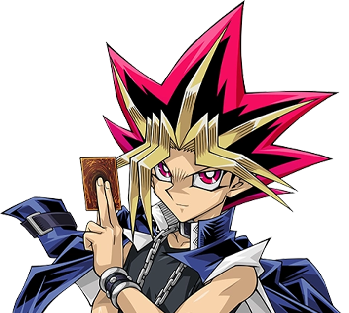 Yugi Muto holding a card